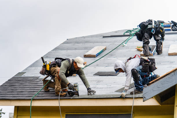 Professional Gutter Installation technician working in Corbett, OR
